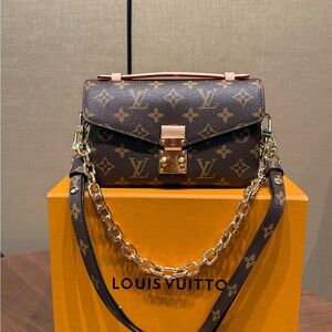 Louis Vuitton Brown and Gold Monogram Crossbody Bag